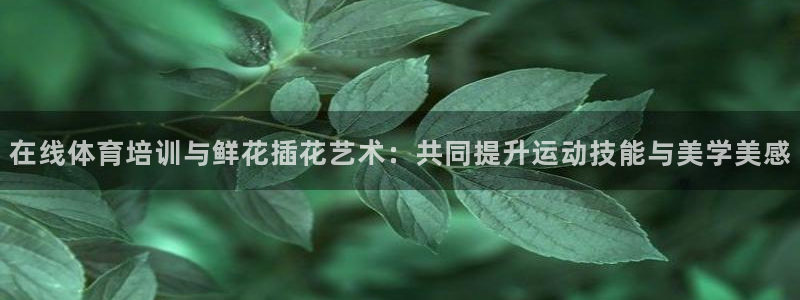 熊猫体育官网：在线体育培训与鲜花插花艺术：共同提升运动技能与美学美感